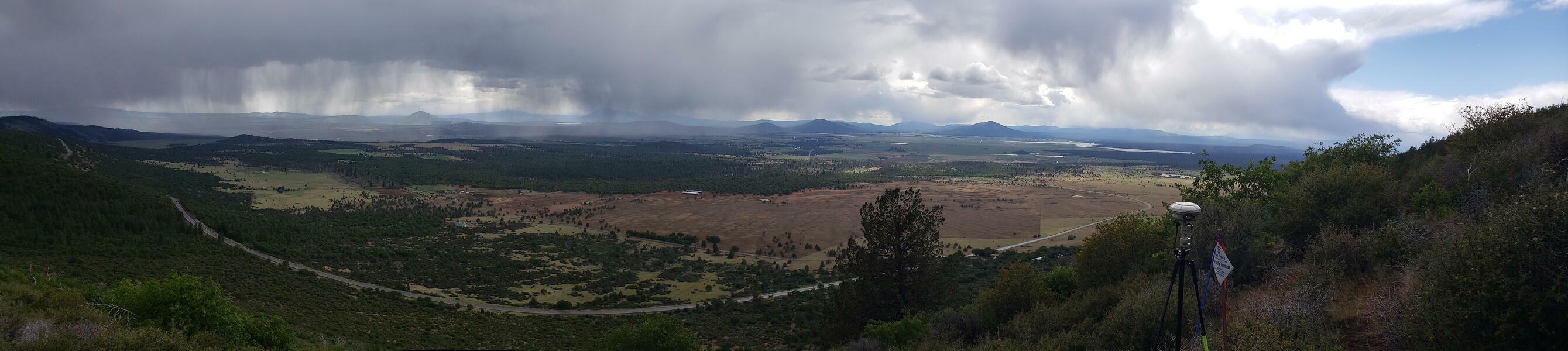 image from shasta land surveying on the job overlooking the valley
